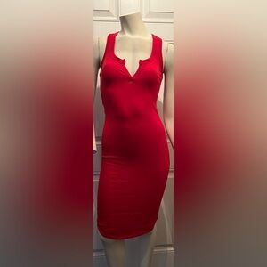 Elegant Strapless Red Dress